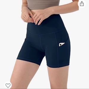 Ododos high-waisted navy blue biker shorts 3 in. inseam, size S